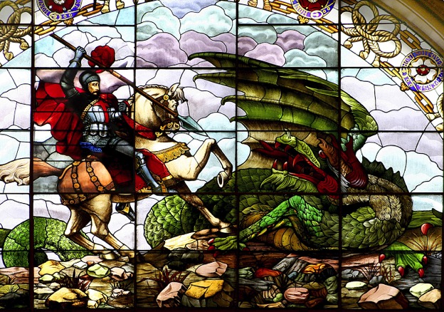 This is St. George slaying a dragon.