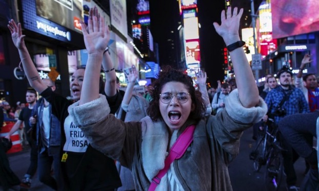 This is another part of the Times Square protest