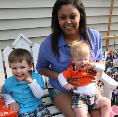 Ayanna with Jack and Owen