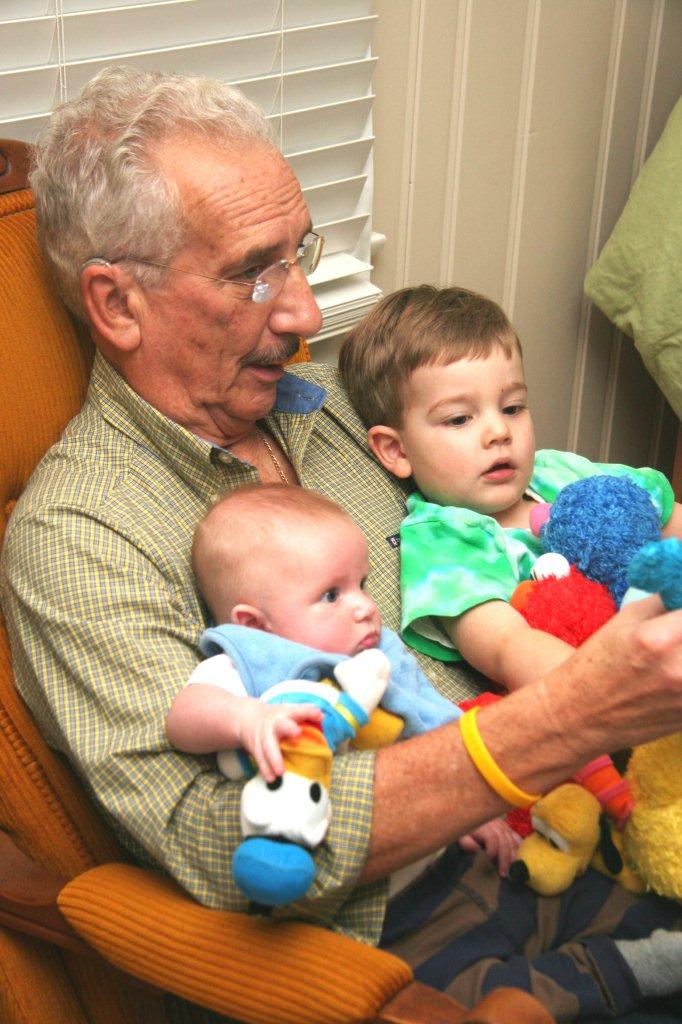 Al sitting with Jack and Owen