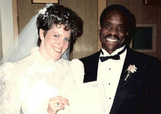 Clarence and Ginna Thomas’ wedding in 1987.