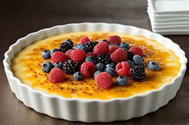  Crème brûlée.