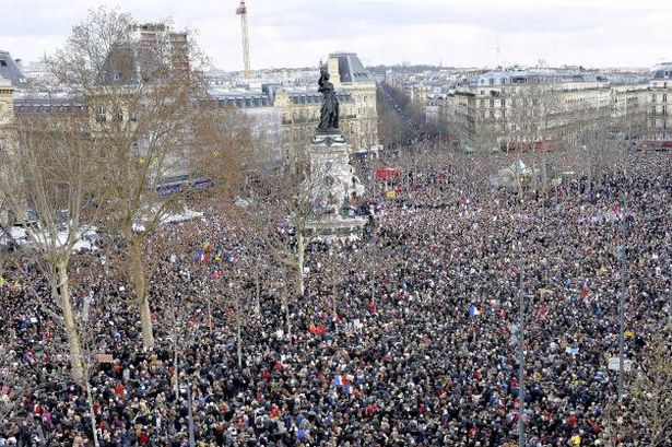 A million or more defiant protestors