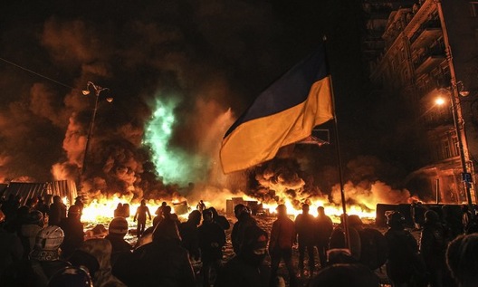 The Ukraine's protesting a Hitler-esque attempted control of the country from Russia.