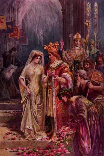 Arthur and Guinevere's marriage service