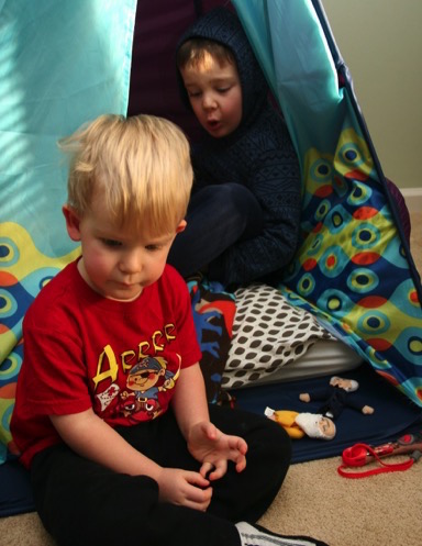 Jack and Owen playing