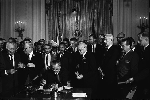 LBJ signed the Civil Rights Act on July 2, 1964