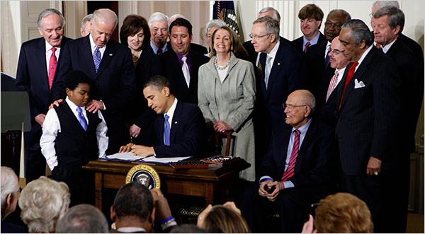 Obama Signing the Affordable Care Act