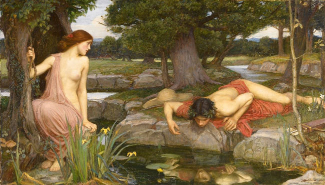 Echo, the ancient nymph, was mesmerized by Narcissus, who was mesmerized by himself.