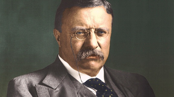 Look at Roosevelt's eyes; I see determination.