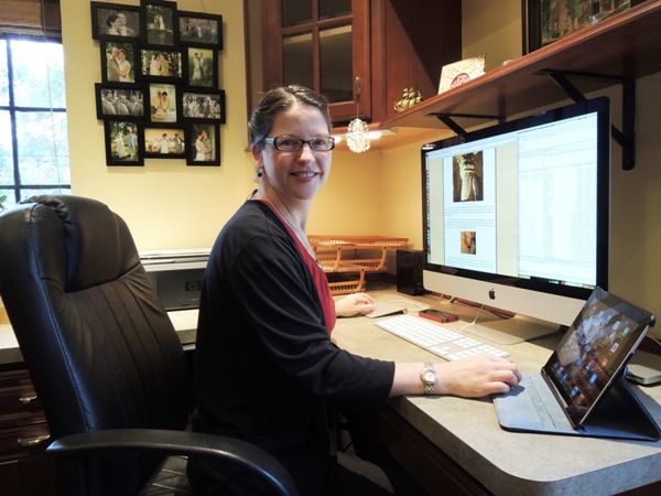 China in her home office