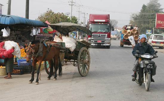 City scene in Burma