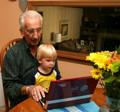 Owen loves to deal with the computer just like Jack