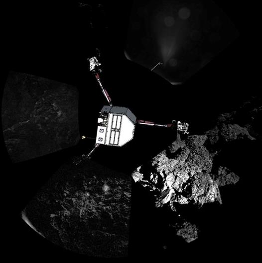 This is Philae on the comet.