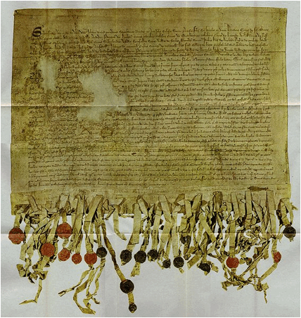 The Declaration of Arbroath in 1320