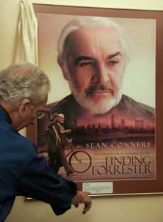 Al pointing at the Finding Forrester poster
