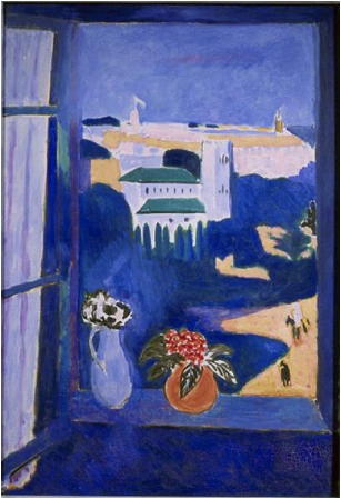 Description: Henri Matisse, 1911-12, La Fenetre a Tanger (Paysage vu d'une fenetre Landscape viewed from a window, Tangiers), oil on canvas, 115 x 80 cm, Pushkin Museum.jpg