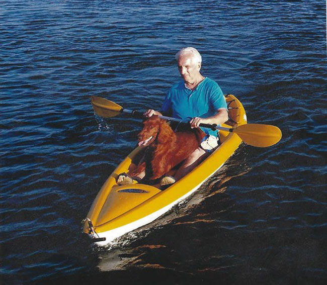 Me and Ginger on a kayak